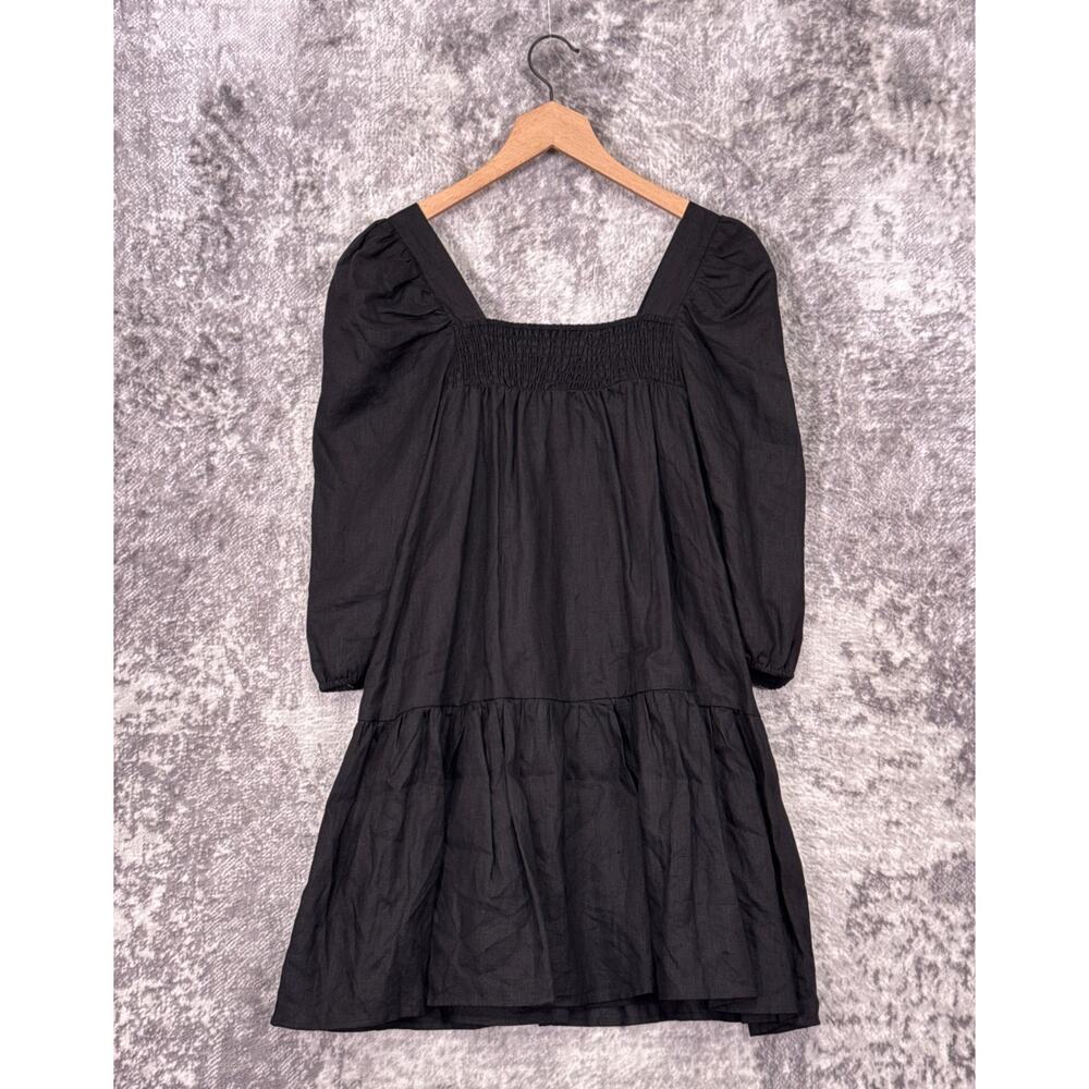DISSH Black Mini Dress with Puff Sleeves - Picture 3 of 8